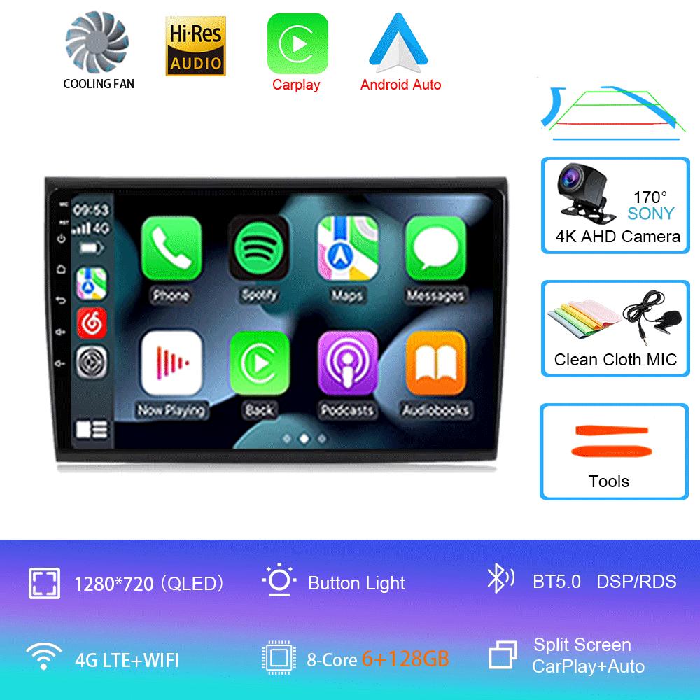 For Fiat Bravo 2007 2008 2009 2010 2011 2012 Car Radio Android 14 Navigation Multimedia Player GPS WiFi+4G DSP BT Carplay Auto