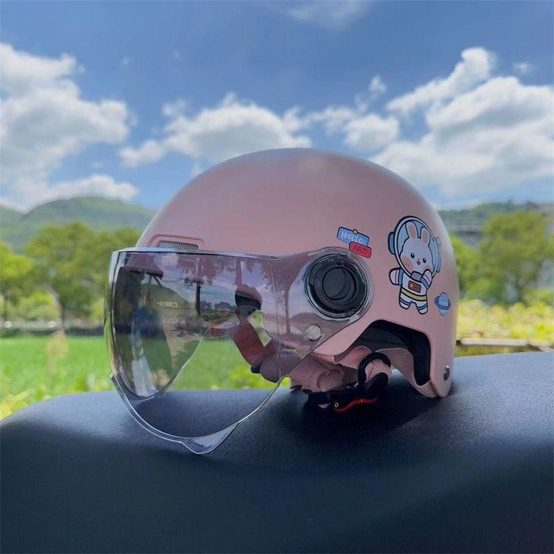 Children's Helmet Electric Car Summer Motorcycle Boy and Girl Half Helmet Electric Car Four Season Universal Safety Helmet