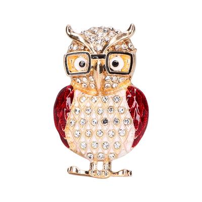 1pcs Rhinestone Animal Brooch Owl Design Crystal Rhinestone Brooch Owl Brooch  Clothing Decoration