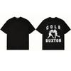 Summer Fashion Heavyweight Retro Men's English Letters 100% Cotton Printed Round Neck High-quality Casual Fitness Street T-shirt