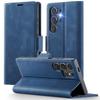 RFID Blocking Flip Wallet Case for Samsung S25 Edge/S25 Ultra/S24 - Premium PU Leather Protective Cover