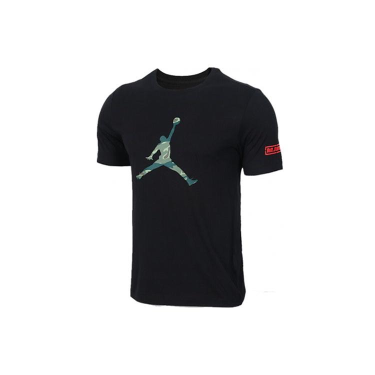 Air Jordan Jumpman LOGO Basketball Sports TEE Men Black Men s AT9181-010 XS