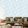 Wallpaper Flowers White, Celadon and Azure for Living Room and Bedroom 50x1000