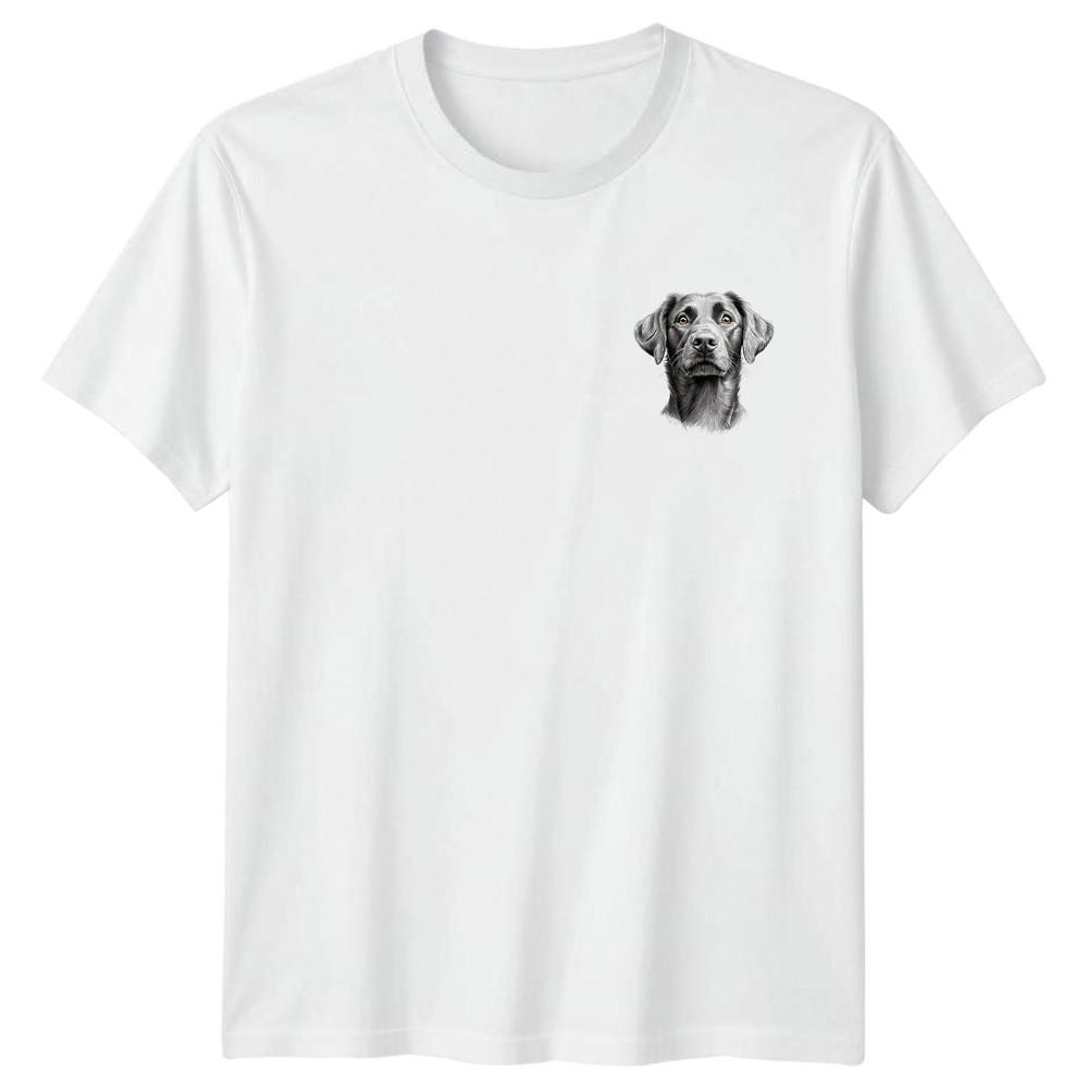Detailed Dog Head Drawing Animals Unisexs TShirt Unisexs Tee Graphic Top S
