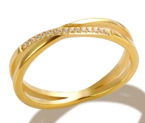 Anello Minimalista in Acciaio Inossidabile a Forma di Cuore Amore Vuoto per Donne Anelli con Zirconi Intarsiati Colore Oro Impermeabile Gioielli Moda Romantica