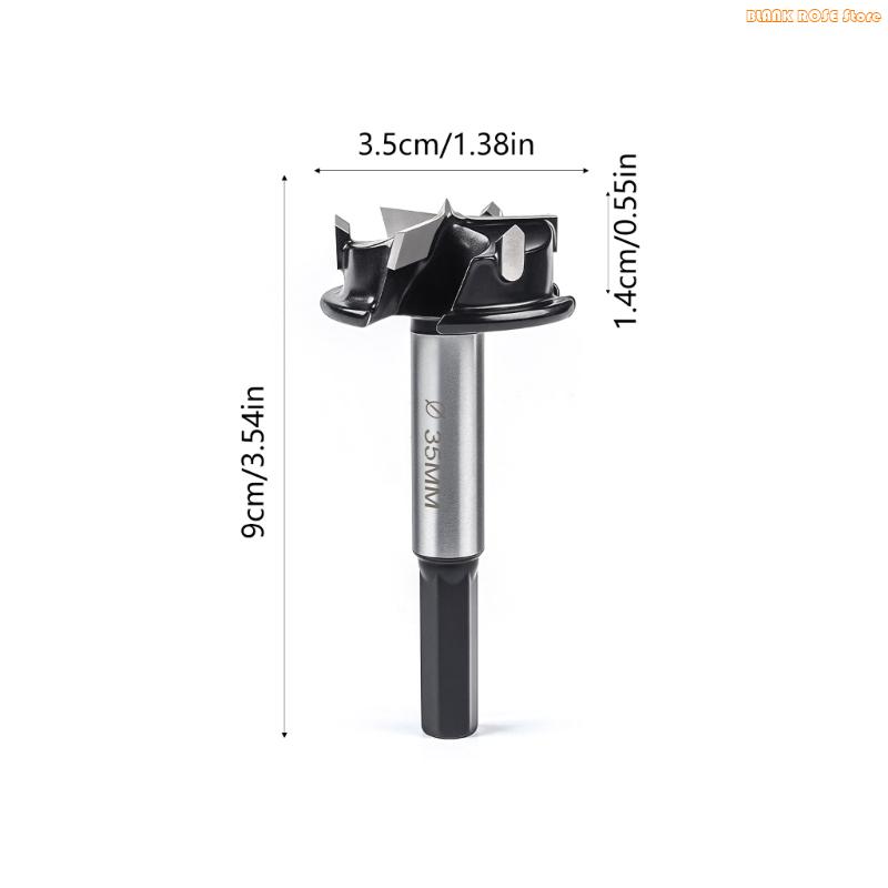 K1AE Fast Cutting 35mm Hinge Boring Cutter Hardened Alloy Steel Triple Flute Design