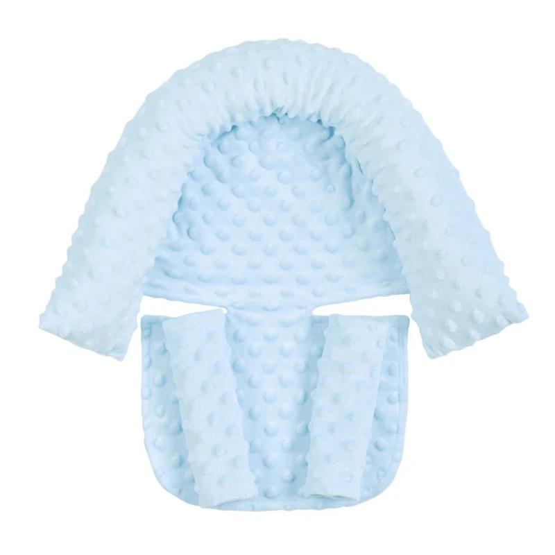 Baby Car Safety Head Support Pillow with Matching Seat Belt Strap Covers Baby Carseat