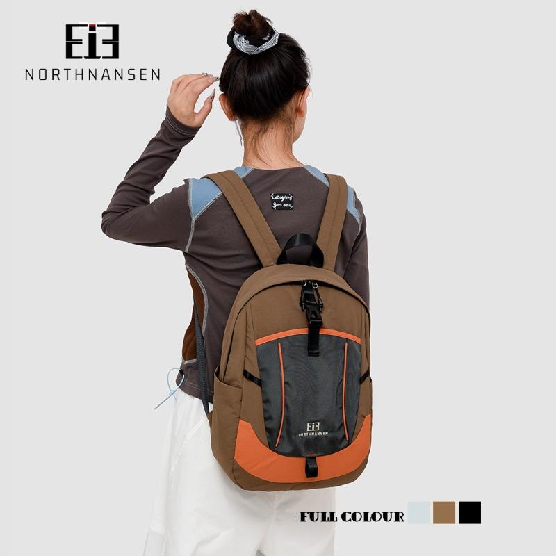 Casual backpack contrasting colors durable commuter student backpack versatile cycling outdoor sports backpack