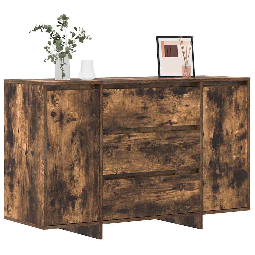 Sideboard Smoked Oak 120 x 41 x 75 cm Wood Based Material