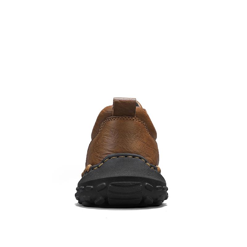 Mens Moccasin Shoes Retro Cow Leather Shoes Men Loafers Handmade Casual Leather Shoes Moccasins Men Flats Shoes