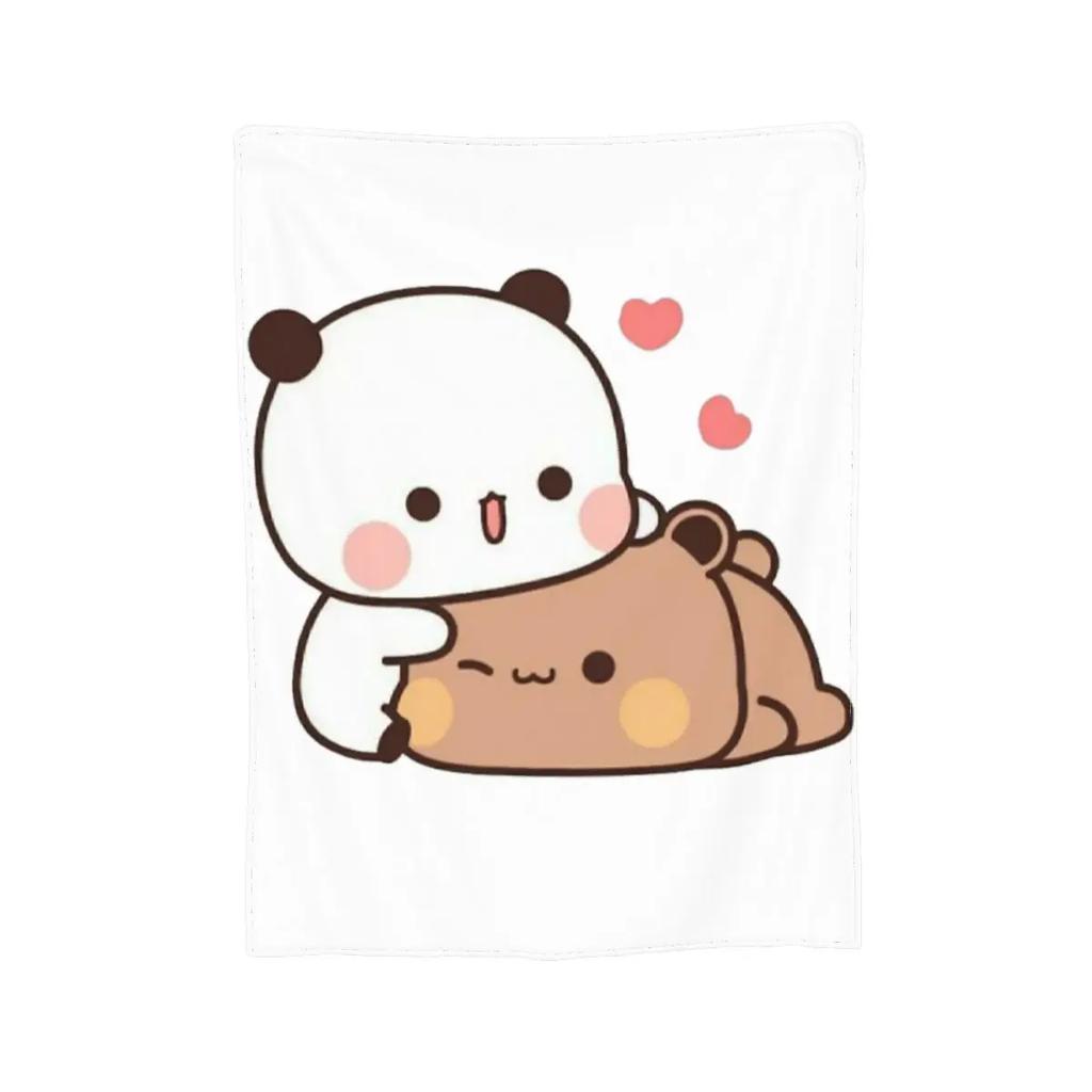 Bubu Dudu Panda Bear Deka Měkká hřejivá flanelová deka plyšová do postele Obývací pokoj Piknik Cestovní domácí pohovka