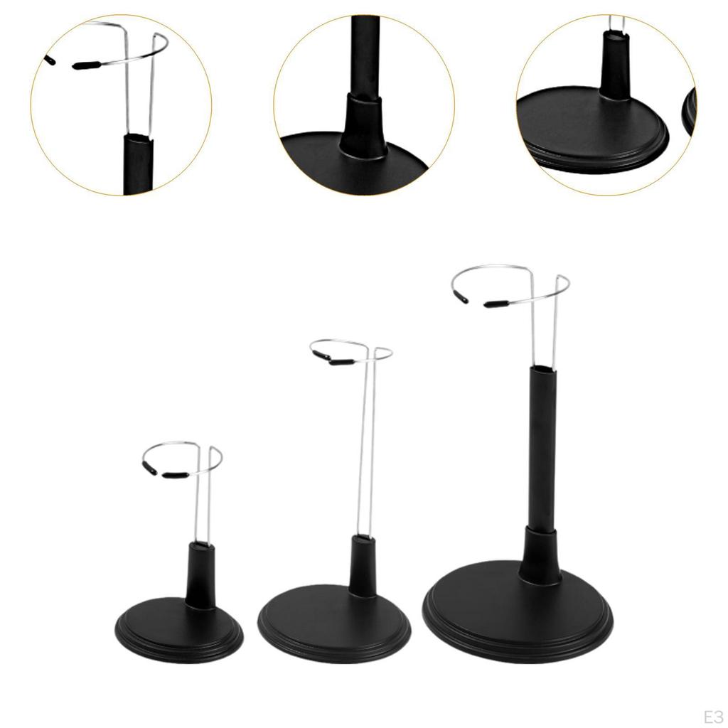 3 Pieces Adjustable Doll Stands Display Organization Multipurpose Brackets