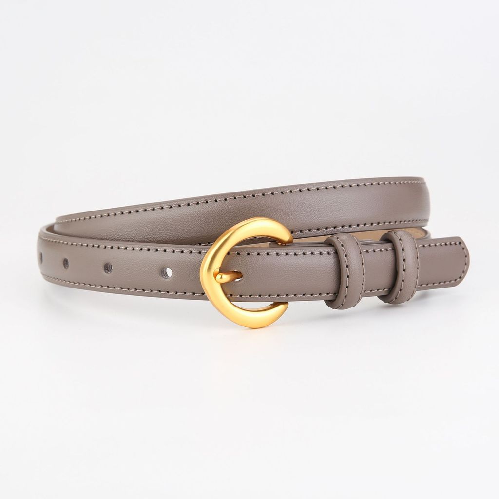 Leather Men Women Fashion Belt With Alloy Buckle And Letter Details For Casual Dress