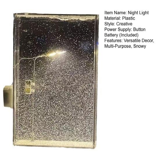Yousheng 1/2/3 Sets Snowy Night Light DIY Set Christmas Snow Scene Lamp Perfect Emotional Gift Home Office Decoration