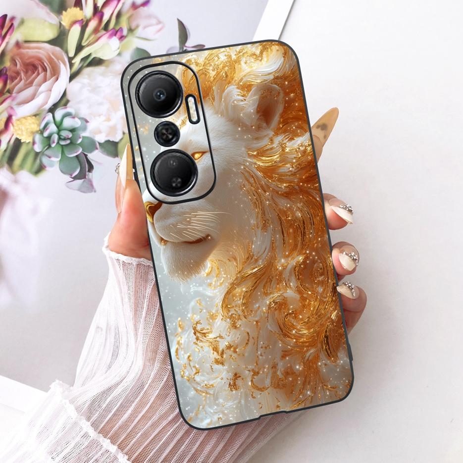 For Infinix Hot 20 Play 20i 20s Case Cute Lion Fashion Painted Cover Soft TPU Phone Case For Infinix Hot 20i 20S Hot20 5G Fundas
