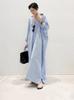 Elegant 2026 Plus Size Striped Shirt Dress - High-End and Loose Fit Women's Clothing