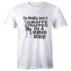 Ich bin wirklich nur eine Giraffe, gefangen in einem menschlichen Körper Lustiges T-Shirt für Tierliebhaber Männer