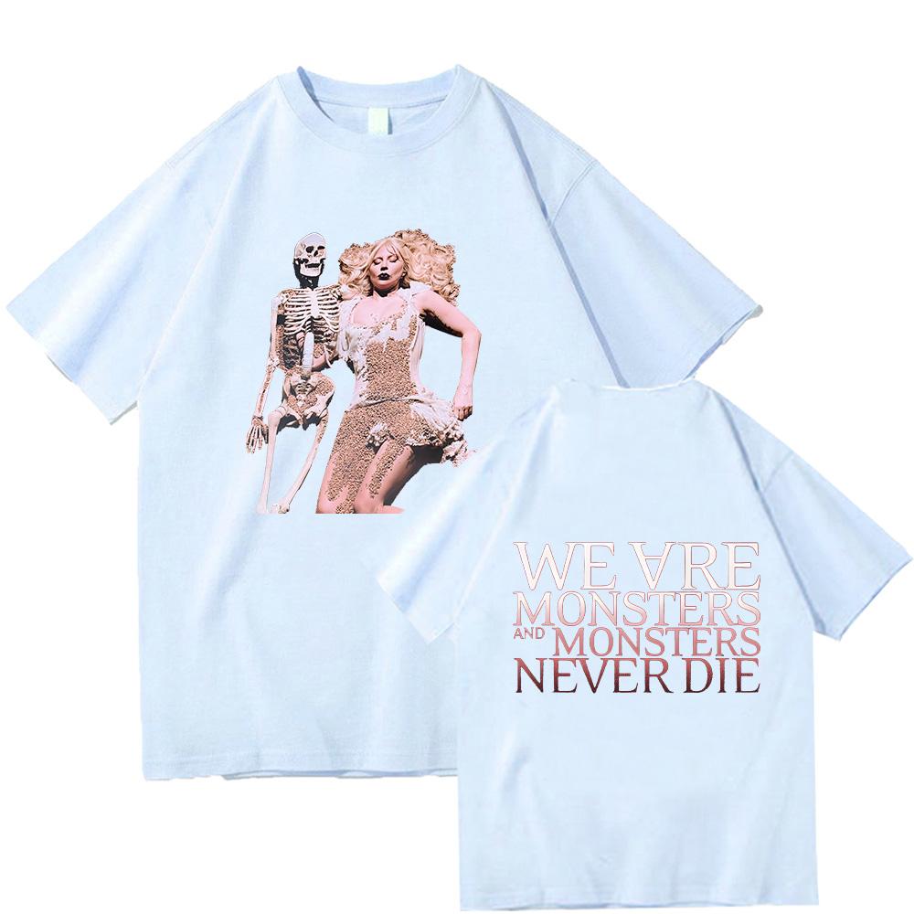 Lady Gaga Perfekte Promi T-Shirts Mayhem Ball Welttournee T-Shirt Little Monsters Konzert Outfit Grafik T-Shirt Unisex Baumwoll Oberteil