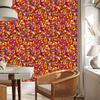 Stained Glass Wallpaper Red, Orange and Gold 50x1000