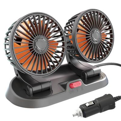 EU SOU Car Heat Heatstroke Twin Electric Car Cigarette Lighter 24V Fan, Countermeasure, Prevention, Fan, Fan, Fan, Socket, USB, 12V, (24V (Cigarette