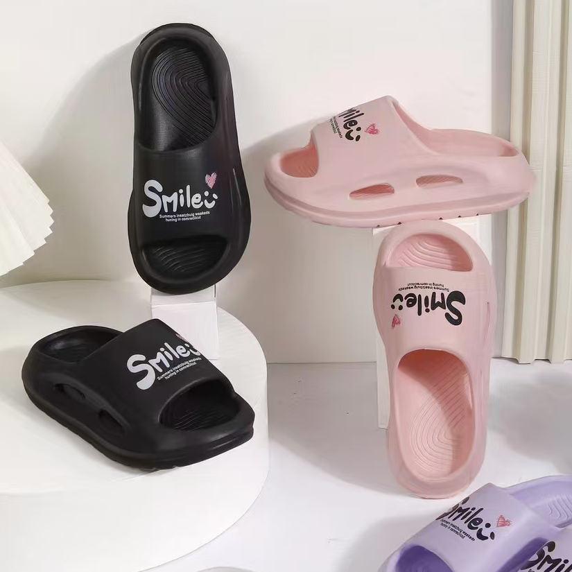 Women Thick-Soled Bathroom Slippers Summer Fashion Sandals Non-Slip Outdoor & Indoor Slides, Casual Beach Shoes