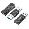USB 3.0 Adapter Female To Male Extension Converter USB Male To Female Connector High-Speed Data Transfer Gold-Plated Black Less
