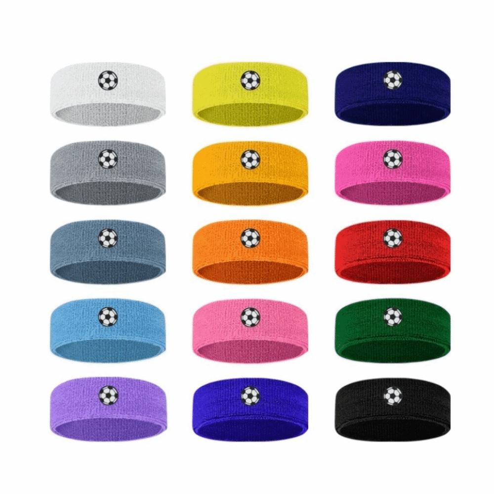 Soccer Printed Cartoon Sports Headband Polyester Polyester Knit Headband  Running
