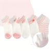 5 Pairs Kids Spring Summer Socks Breathable Comfortable Cute Cotton Socks For Boys And Girls