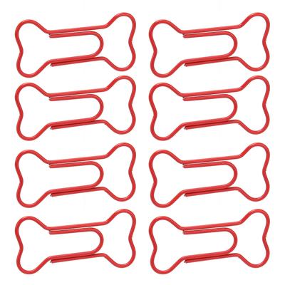 100pcs Colored Dog Bone Shape Paper Clips Black Lightweight Notebook Document Organizing Wire Bookmark Clips