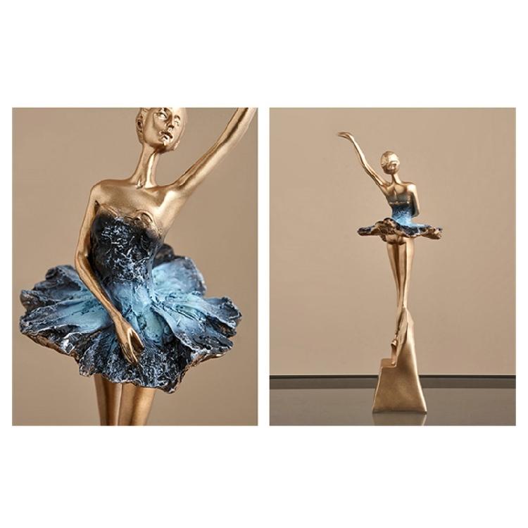 Resin Ballet Dancer Sculpture Girl Figurines Elegant Statues  Decoration for Cabinet Desktop