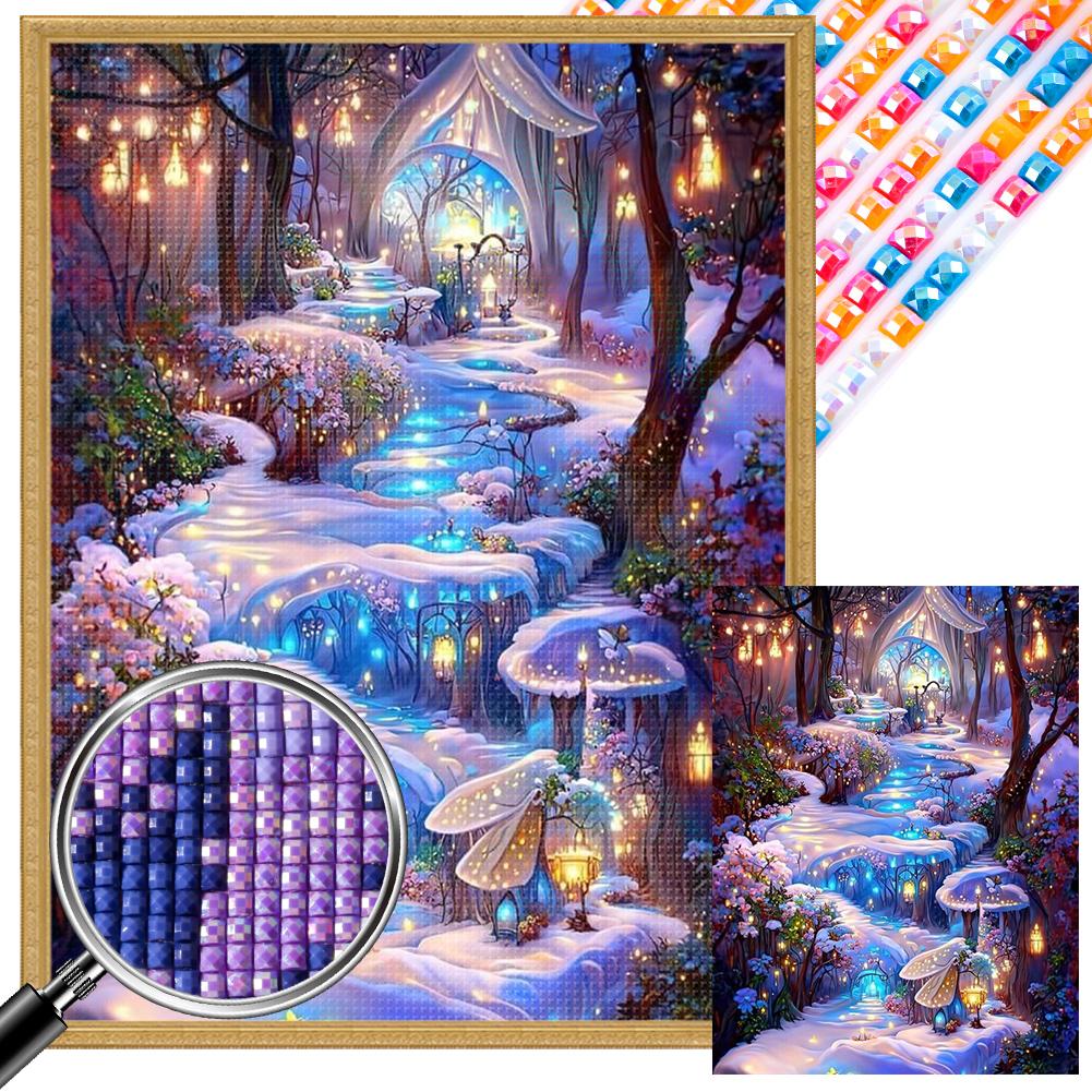 5D DIY Full Square Drill Partial AB Drill Diamond Painting Dreamland Kit 35x45cm