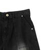 MISSLULZ Fire Rose Bermuda Denim Pants Black