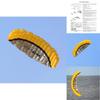 Stunning 2.5m Dual Line Parafoil Parachute Yellow Kite Perfect For Beach Adventures