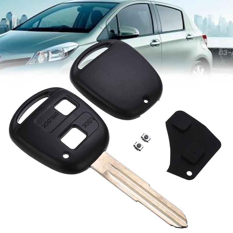 

Pdtoweb 2 кнопки удаленного брелока чехол необрезанный лезвие для Toyota Yaris