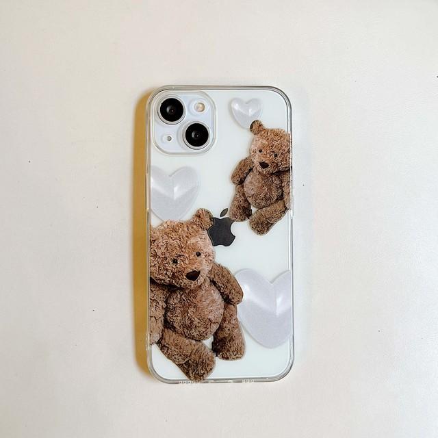 

Милый силиконовый мягкий чехол-держатель с медведем и кофейной этикеткой для Iphone 13 11 12 Mini Pro Max Xsmax X 8 7 Plus Xr Conque Shell for iphone 7 8