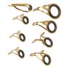 8pcs Fishing Rod Tip Repair Kit Fishing Rod Guides Stainless Steel Ceramic Ring Rod Tip Guide Replacement 8 Sizes