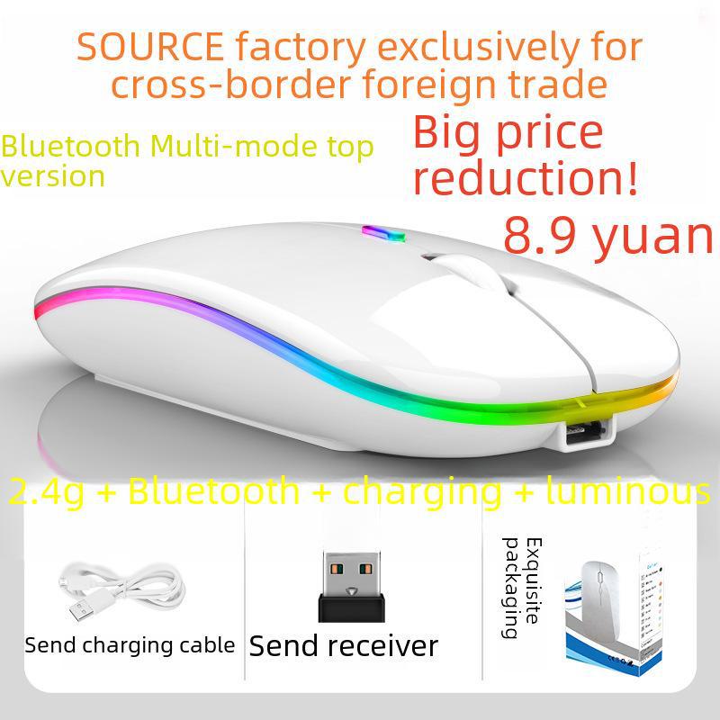 Ultra-Thin Dual-Mode Bluetooth Portable Wireless Mouse for Laptops and Office Use