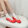 Ballet Shoes Single Shoes Satin Shallow Mouth Women's Shoes 2025 Summer New Casual Style Korean Niche Shoes Children's Design Style