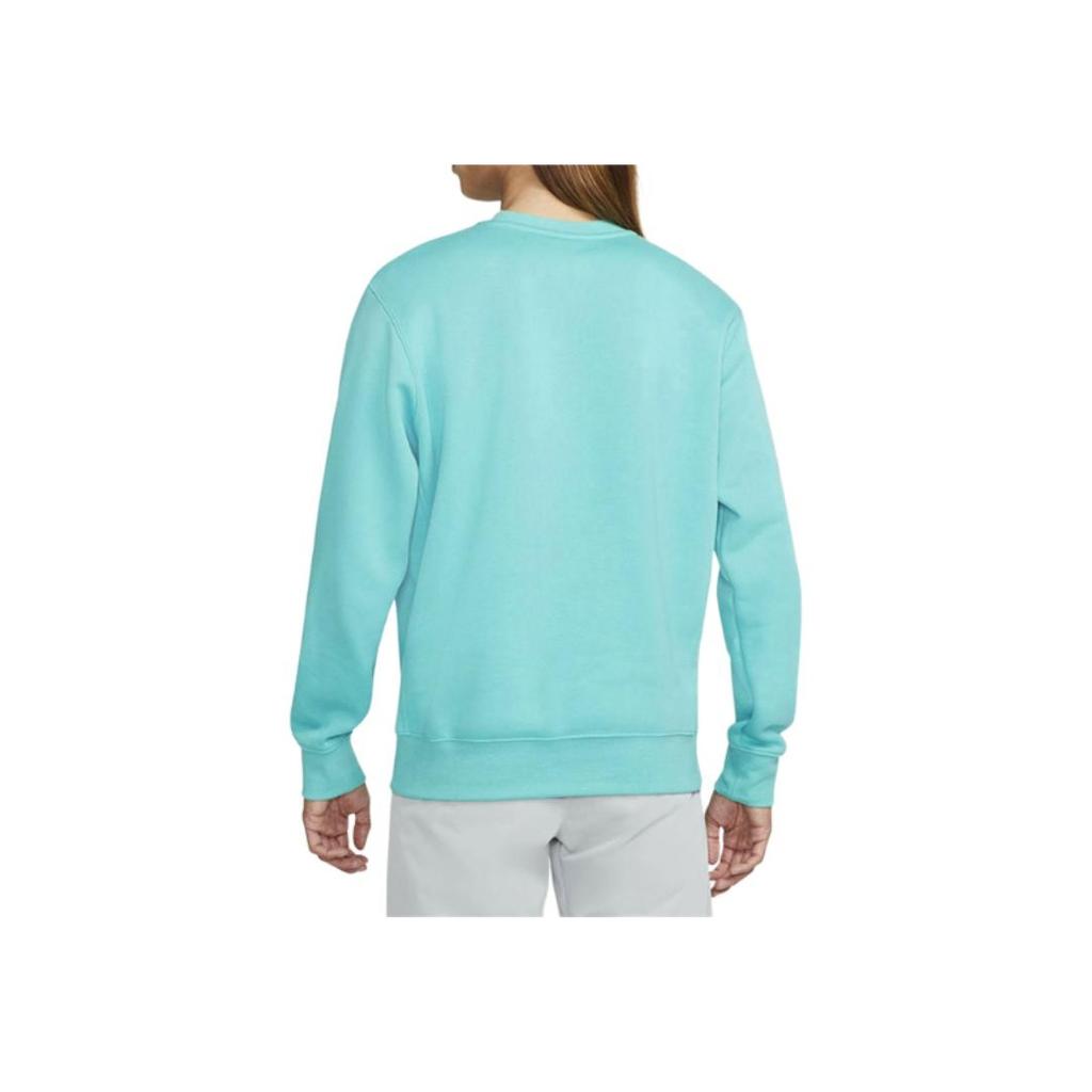 Nike Solid Color Letter Embroidered Crew Neck Pullover Long Sleeve Sweatshirt Unisex sweatshirt Light-Blue BV2663-392