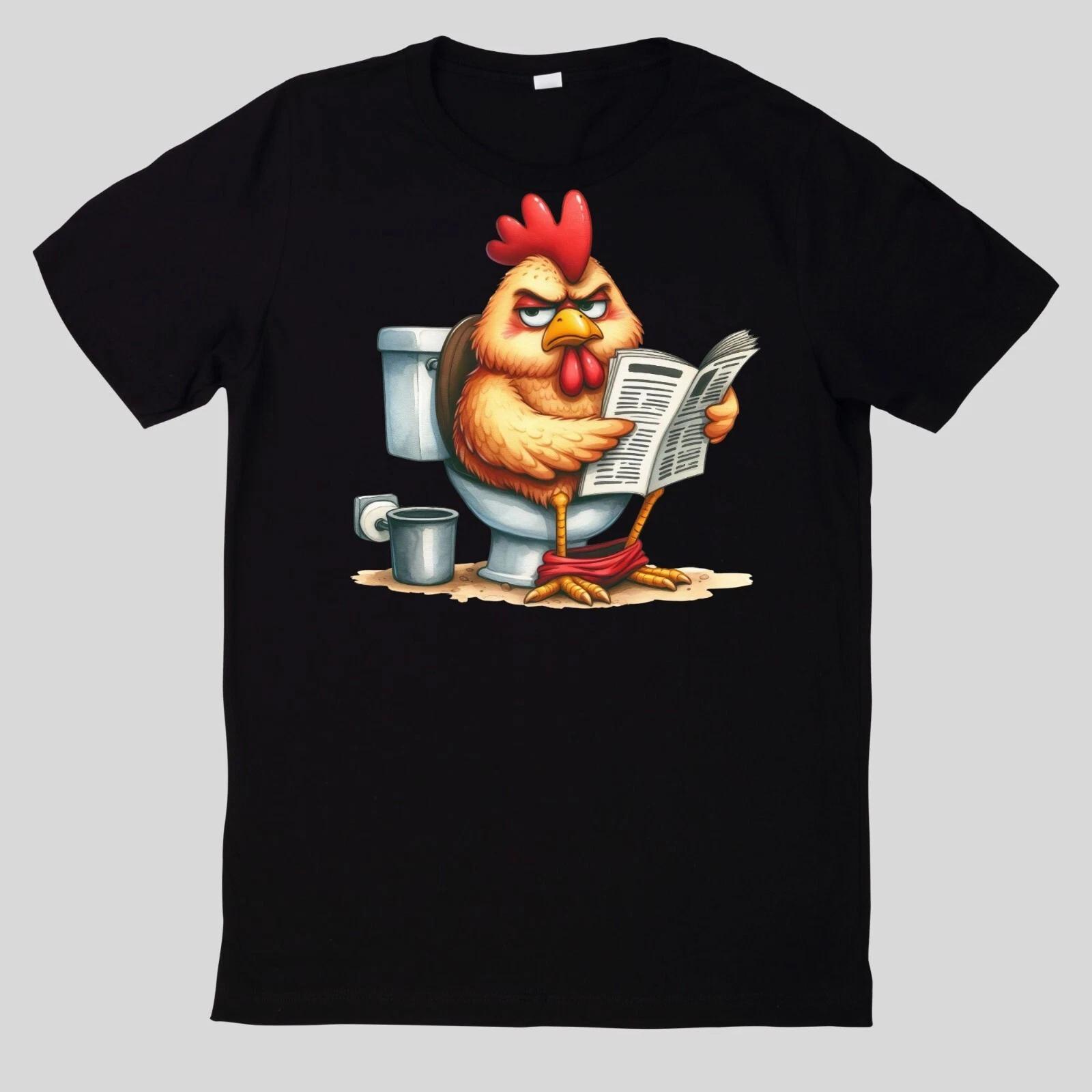 T-Shirt Lustige Tiere auf der Toilette Lustig Cartoon L