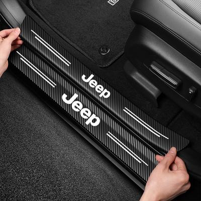 Car Exclusive Door Sill Sticker Threshold Protective Film For Jeep Wrangler Grand Cherokee Avenger Compass Wagoneer Patriot