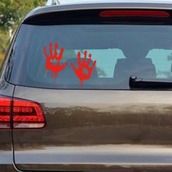 Waterproof Zombie Bloody Vehicle Car Hands Print Window Rear Sticker Decal Decor