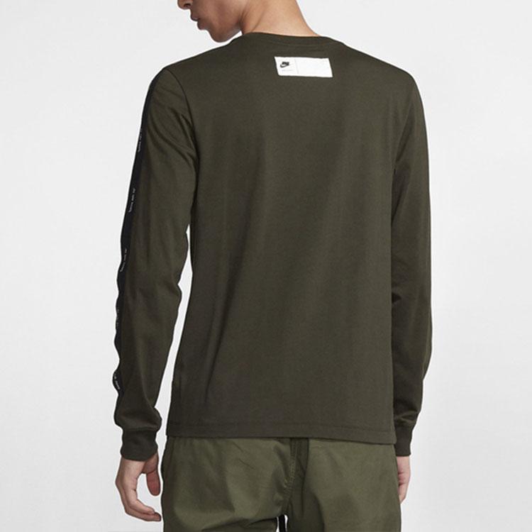 Nike Men's Logo Long-Sleeve T-Shirt Olive CI6215-355