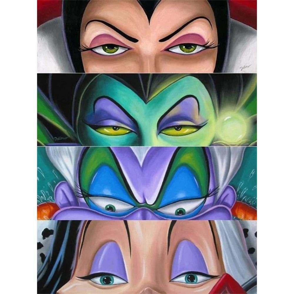 

Disney Diamond Painting Creative Oil Painting Set Featuring Disneys Classic Female Villains 5D DIY Craft Kit Suitable for Adults Home Decor and Gifts Round 20x30cm