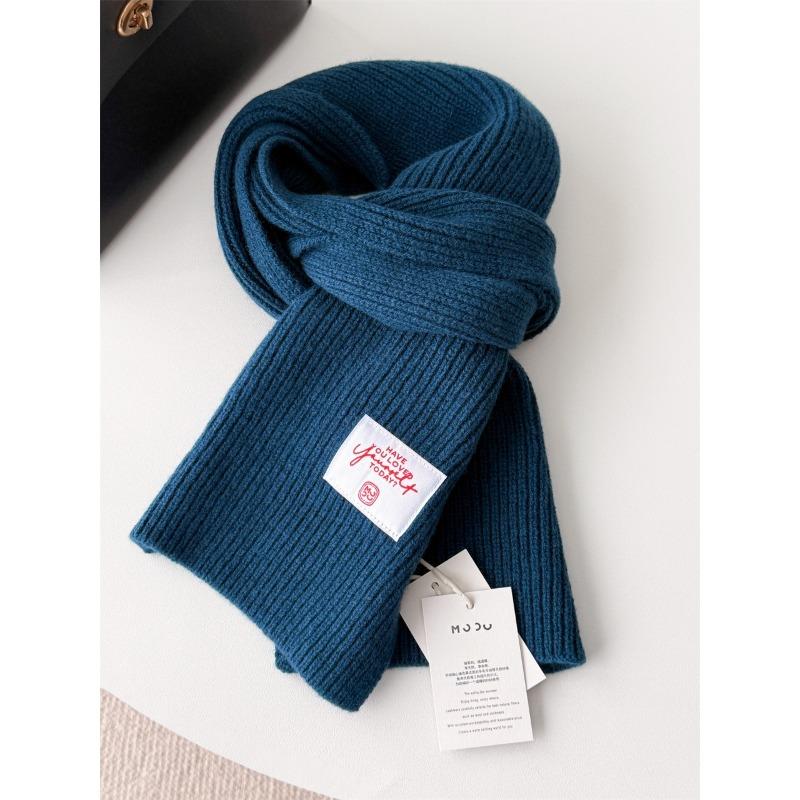 Australian Pure Wool Scarf Women's Autumn and Winter Atmosphere Versatile Warm Knitted Scarf