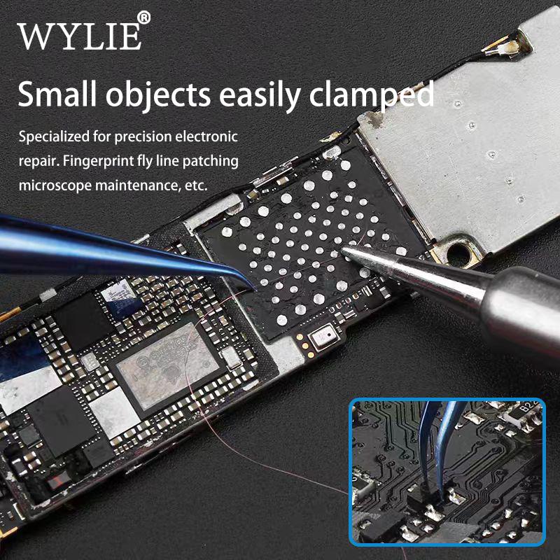 WYLIE Titanium Alloy Tweezers Professional Phone Repair Tool Fingerprint Flying Wire Tweezers Antimagnetic Electronic Forceps
