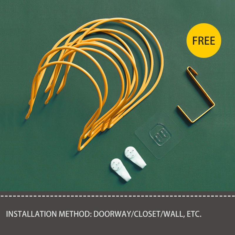 5PCS Hanging Hat Storage Rack Hanger Hook Storage Artifact Door Home Wall Hanging Rack Hat Rack Door Back Shelf Support Bathroom Towel Rack