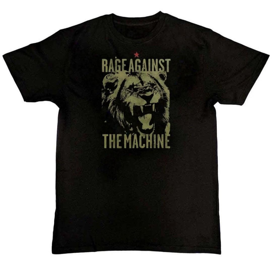 Retro Lion Rage Against The Machine Band Mens T-Shirt M