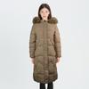 Womens Long Winter Puffer Coat Thick Warm Cotton-Padded Jacket With Faux Fur Collar Stand Loose Fit