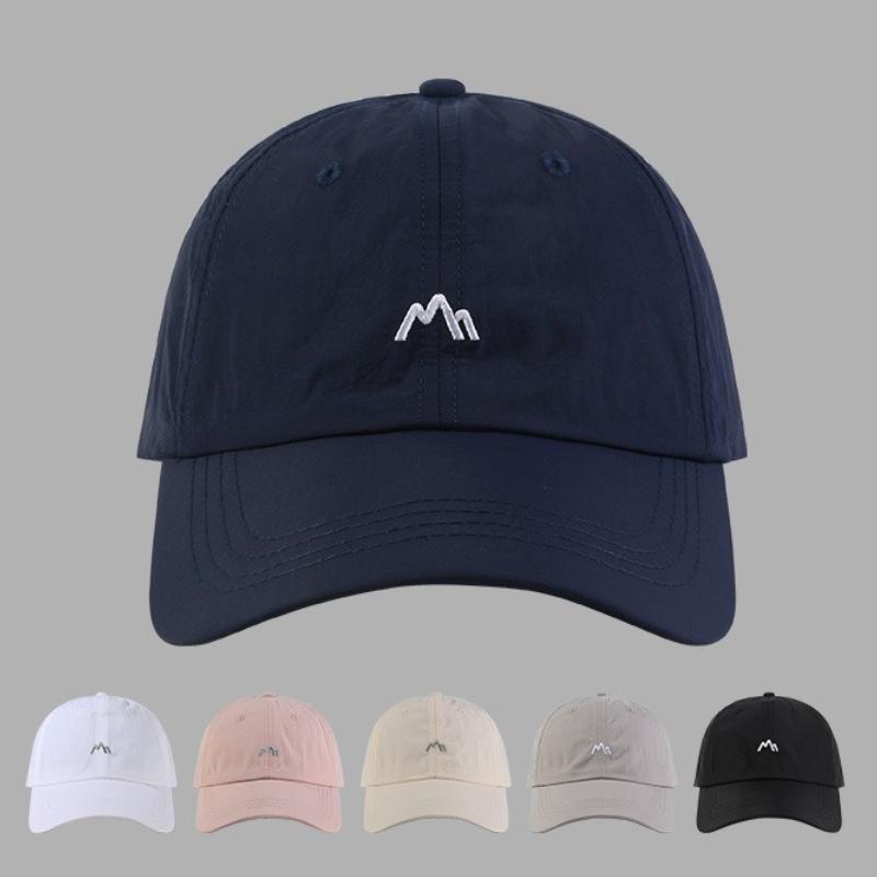 Lightweight Quick-Dry Baseball Cap Unisex Soft Top Breathable Sun Hat with Mountain Embroidery Sports Adjustable Caps for Summer